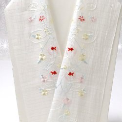 画像1: 半襟　麻絽 刺繍いろいろ　（11）