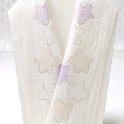 画像1: 半襟　麻絽 刺繍いろいろ　（07）