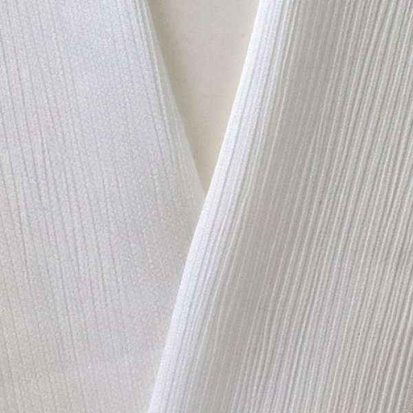 画像1: 単衣用白半襟　天然素材　正絹　きんち（楊柳） (1)