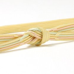画像1: 帯締め　畝打二色亀甲通切房　（05）