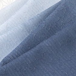 画像1: 帯揚げ　絽一色吸い上げぼかし　青藍（せいらん）（05）