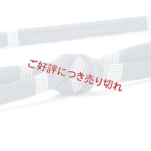 画像1: 帯締め　レース内記段柄銀ちらし撚房　（05） (1)