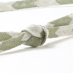 画像1: 帯締め　レース二色矢羽根袴房　（03）
