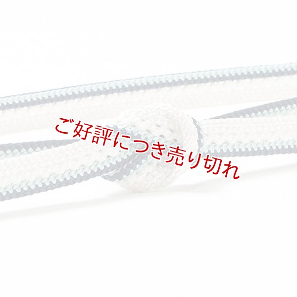 画像1: 帯締め　レース小梅小桜二色立別銀散し撚房　（06） (1)