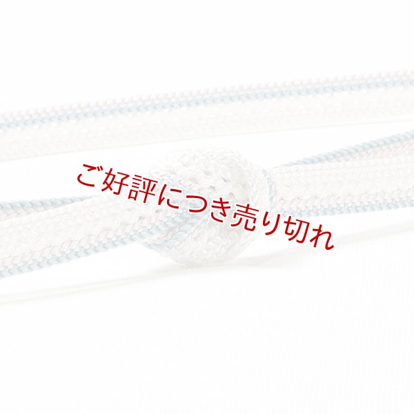 画像1: 帯締め　レース小梅小桜二色立別銀散し撚房　（03） (1)