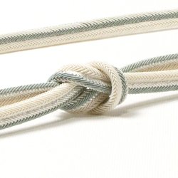 画像1: 帯締め　レース綾杉立別銀突甲撚房　（03）