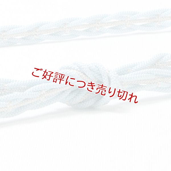 画像1: 帯締め　レース江戸五本合わせ銀突甲十字撚房　（04） (1)