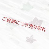 帯揚げ　絽二色桔梗に露芝　山葵色（わさびいろ）／紫鳶（むらさきとび）（03）