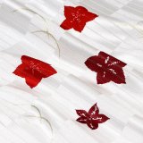 帯揚げ　絽二色桔梗に露芝　深赤・臙脂（01）