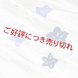 帯揚げ　絽二色桔梗に露芝　紅掛空色（べにかけそらいろ）／濃藍（04）
