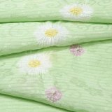 帯揚げ　絽輪出し白場取り菊花 　夏虫色（なつむしいろ）（04）