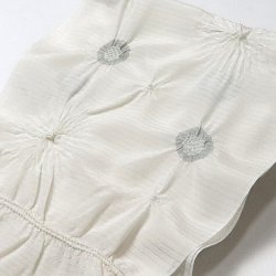 画像1: 帯揚げ　絽輪出し水玉に傘巻 　（02）