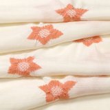 帯揚げ　絽輪出し桔梗 　中紅（なかべに）色（01）