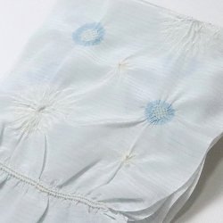 画像1: 帯揚げ　絽輪出し水玉に傘巻 　（03）