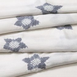 画像1: 帯揚げ　絽輪出し桔梗 　藍鼠（あいねず）色（05）