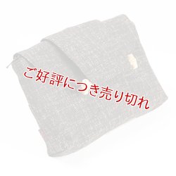 画像1: 紳士用　キモノウエストポーチ　絣（焦茶）