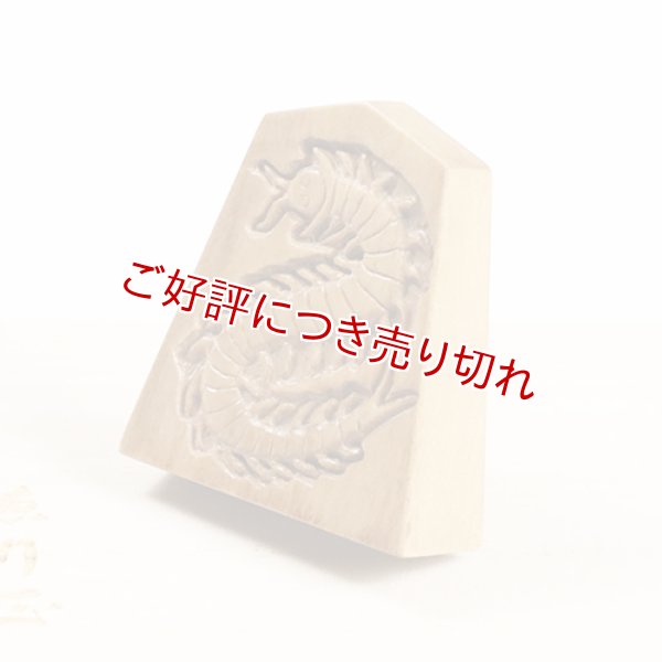 画像1: 黄楊根付　百足（香車）【岡壱名入り】【桐箱付き】（2025年6月掲載） (1)