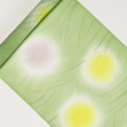 画像1: 帯揚げ　紋紗二色水玉波柄　（04）