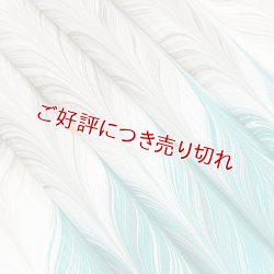 画像1: 帯揚げ　絽墨流し孔雀羽　（03）