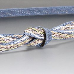 画像1: 帯締め　レース畝打五色よろけ耳付撚房　（01）