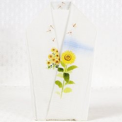 画像1: 夏物手描き半襟　向日葵