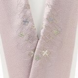 刺繍半襟　糸巻　鴇鼠（ときねず）（01）