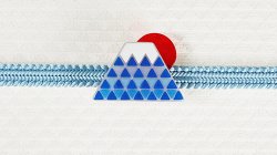 画像1: 帯留め　鱗紋グラデーション富士