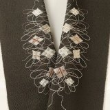 刺繍半襟　糸巻　焦茶（こげちゃ）（03）