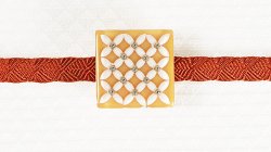 画像1: 帯留め　七宝つなぎ（薄茶）