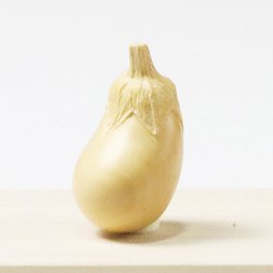 画像1: 黄楊根付　茄子【岡壱名入り】【桐箱付き】（2025年9月27日掲載）