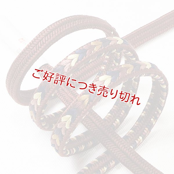 画像1: 帯締め　ゆるぎ片銅ハート柄　（01） (1)