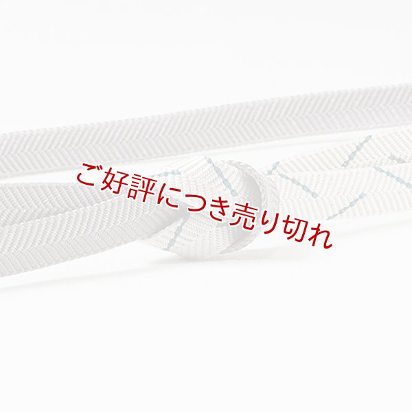 画像1: 帯締め　さざなみ片銅白地糸木の葉　（08） (1)