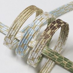 画像1: 帯締め　貝の口亀甲四色ぼかし　（04）