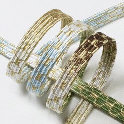 画像1: 帯締め　貝の口亀甲四色ぼかし　（04）