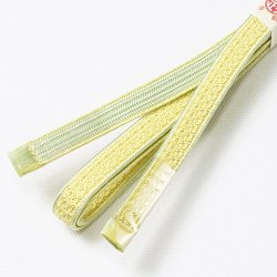 画像1: 四分紐　綾高麗耳付昼夜【A】　刈安色（かりやすいろ）／夏虫色（なつむしいろ）（03）