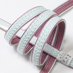 画像1: 帯締め　綾高麗耳付昼夜【A】　水色（みずいろ）／京紫（きょうむらさき）（06）