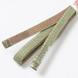 四分紐　綾高麗耳付昼夜【A】　山葵色（わさびいろ）／丁子茶（ちょうじちゃ）（04）