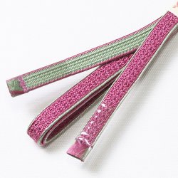 画像1: 四分紐　綾高麗耳付昼夜【A】　梅紫（うめむらさき）／柳染（やなぎぞめ）（10）