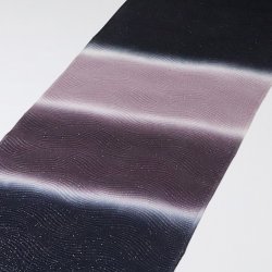 画像1: 帯揚げ　二色段染め銀通し　（05）