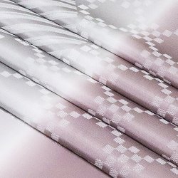 画像1: 帯揚げ　防染染め分け市松に斜線　（04）