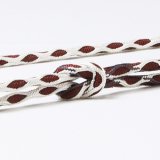 帯締め　孔雀かごめ撚房　臙脂（01）