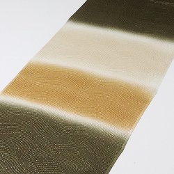 画像1: 帯揚げ　二色段染め銀通し　（04）