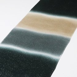 画像1: 帯揚げ　二色段染め銀通し　（03）