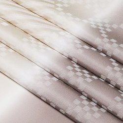 画像1: 帯揚げ　防染染め分け市松に斜線　（03）