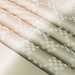 画像1: 帯揚げ　防染染め分け市松に斜線　（02）