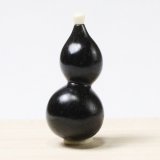 黒檀根付　ひょうたん（黒檀）【岡壱名入り】【桐箱付き】（2025年10月27日掲載）