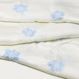 帯揚げ　輪出し吹き寄せ　オフホワイト／勿忘草色（わすれなぐさいろ） （05）