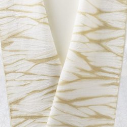 画像1: 半襟　叢雲絞り（草木染）　栗（03）