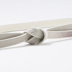 画像1: 帯締め　高麗耳付綾目二段ぼかし金散し　白鼠（しろねず）／薄葡萄（うすぶどう）（06）