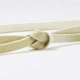 帯締め　高麗耳付綾目二段ぼかし金散し　女郎花（おみなえし）／裏葉柳（うらはやなぎ）（02）